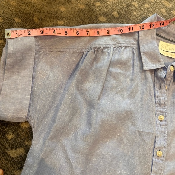 J Crew Captaine Linen Shirt S french blue Button Baird McNutt Women's BY693 - Picture 13 of 13